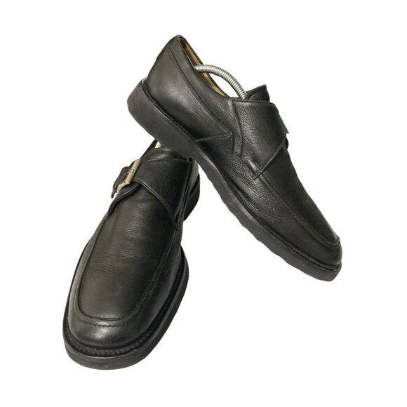 Bruno Magli Radford Men's Size 8M Black Leather handmade Italy loafer shoe - Picture 1 of 8